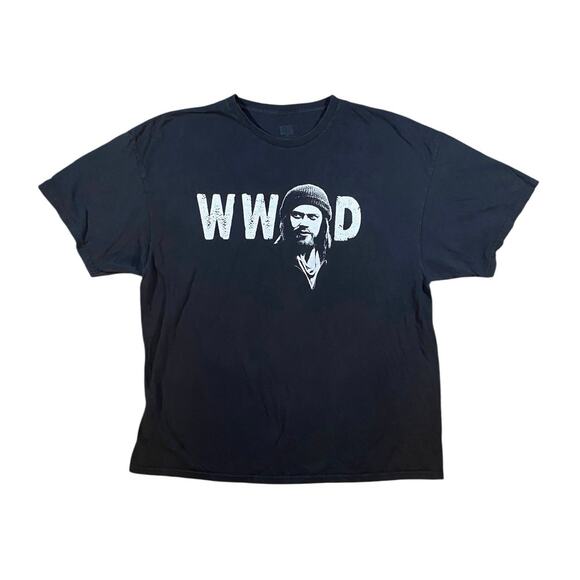 Retro Y2K Walking Dead WWJD T-shirt - 2XL - Picture 1 of 3